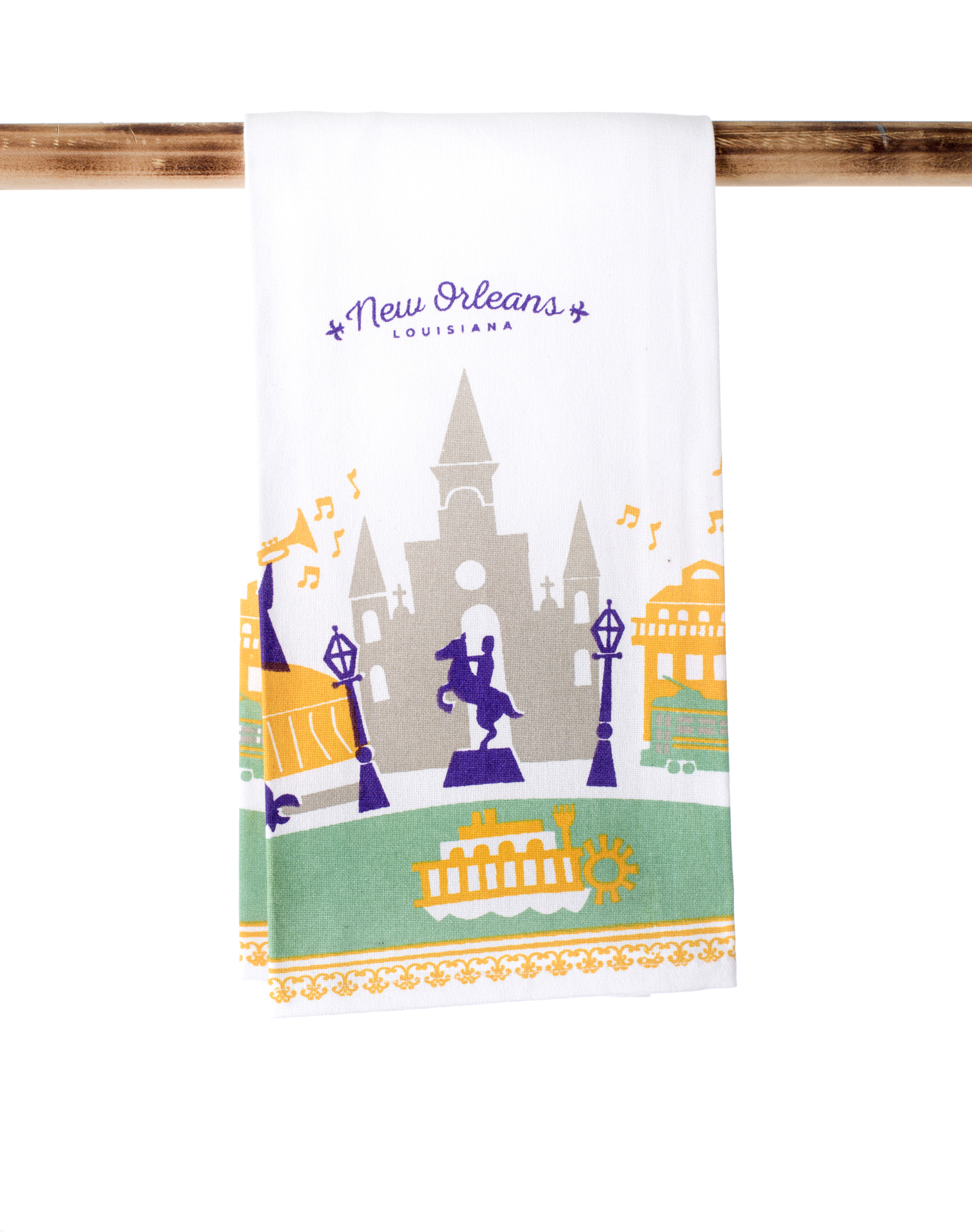 Christmas In New Orleans Kitchen Towel