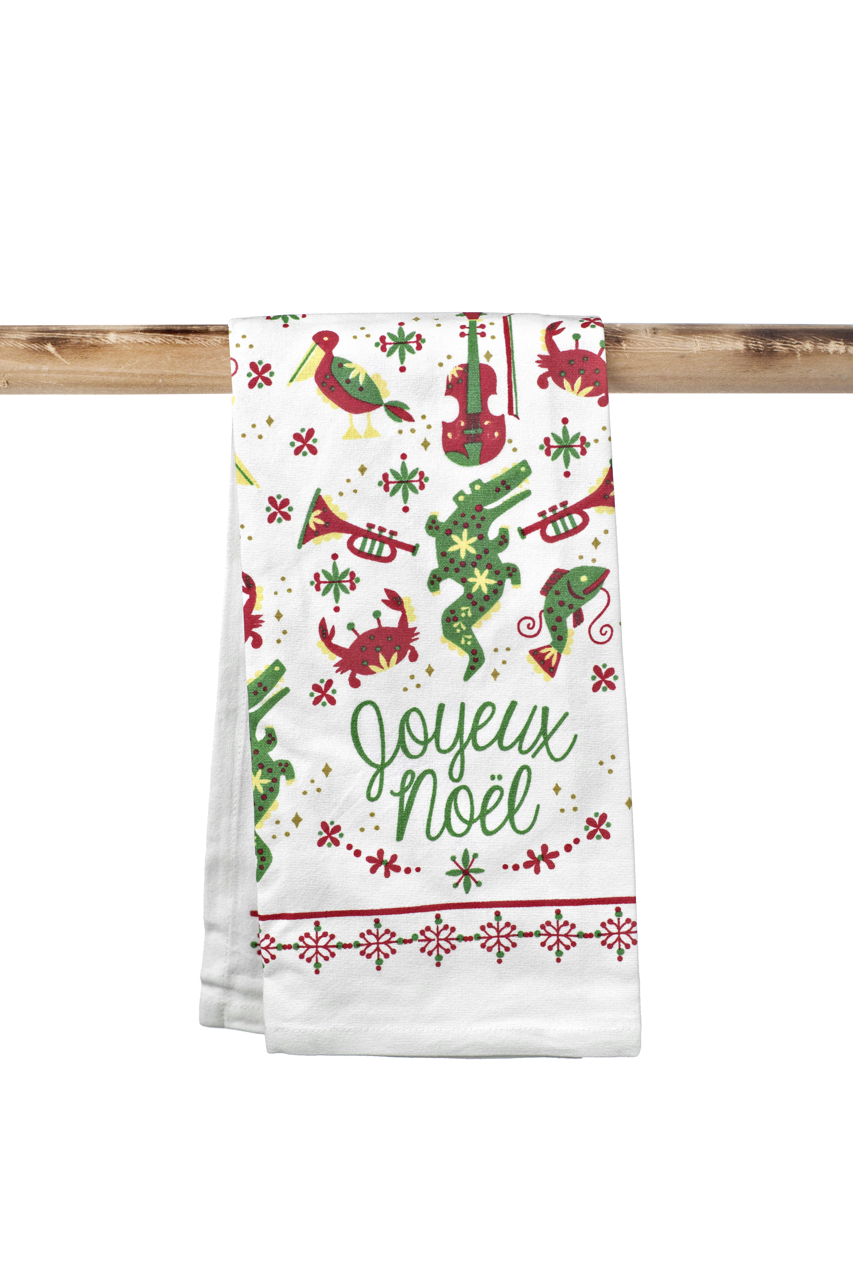 Christmas In New Orleans Kitchen Towel