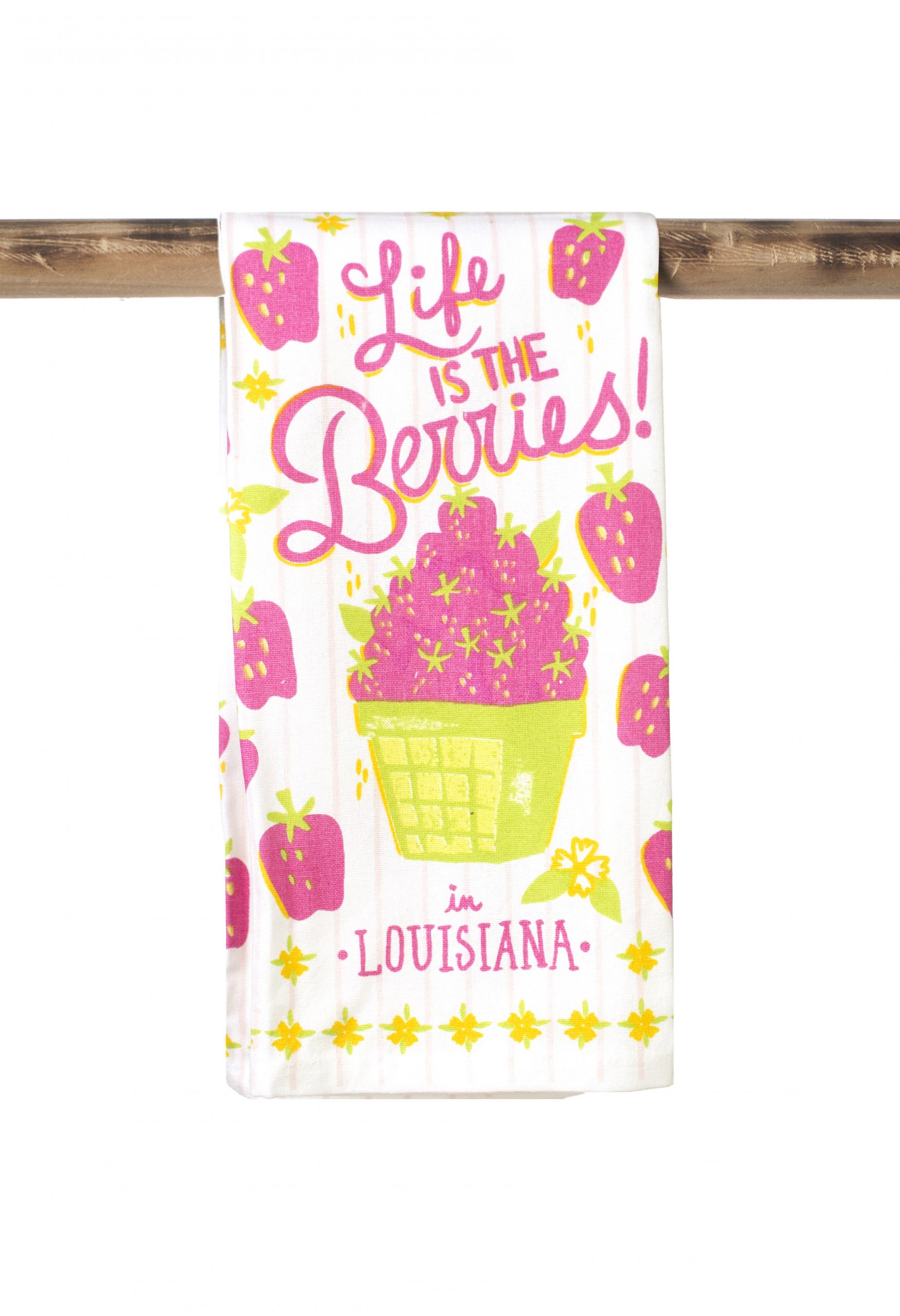 Kitchen Towel Louisiana Strawberries The Parish Line   Towel Life Is The Berries Scaled 