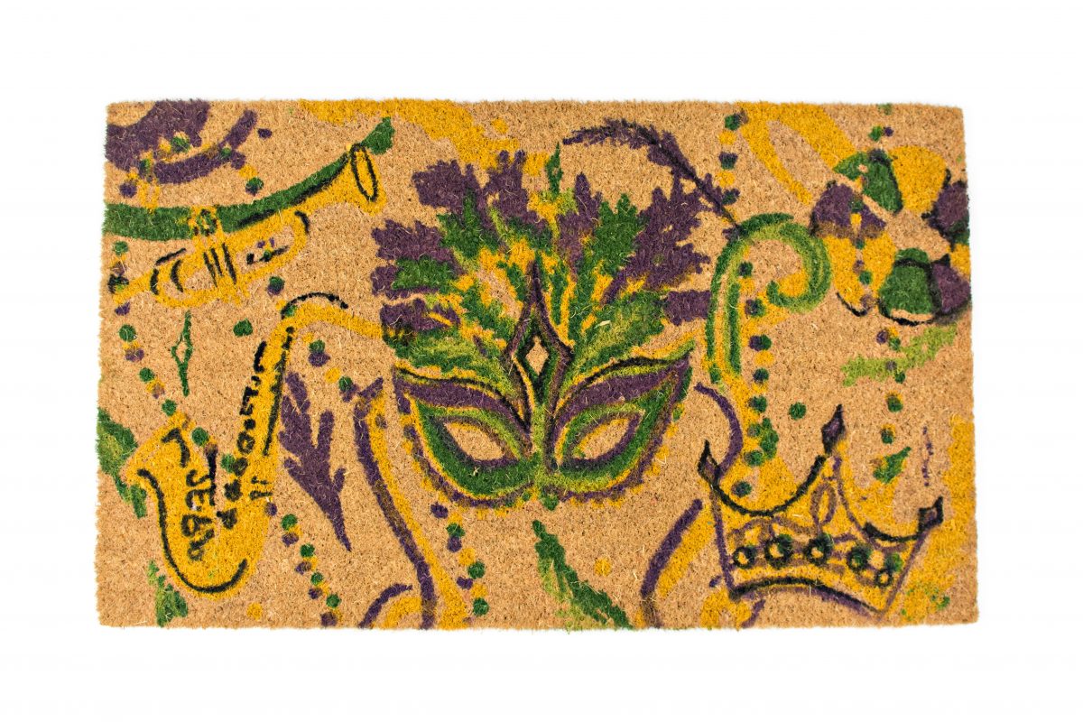 mardi gras kitchen mat